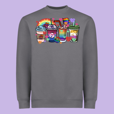 Lgbtq Coffee Cups Heavyweight Sweatshirt Designed By Howdyjamesfarm