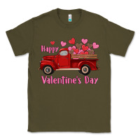 Army Green happy valentine's day truck hearts Classic Tee - RanaPortraitStore