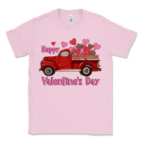 Bubblegum Pink happy valentine's day truck hearts Classic Tee - RanaPortraitStore