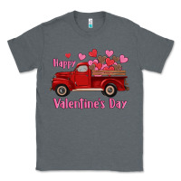 Charcoal Heather happy valentine's day truck hearts Classic Tee - RanaPortraitStore