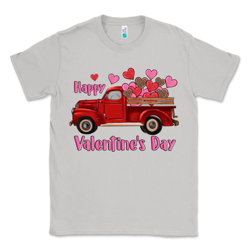 Happy Valentine's Day Truck Hearts Classic Tee by RanaPortraitStore | Teevron