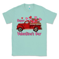 Seafoam happy valentine's day truck hearts Classic Tee - RanaPortraitStore