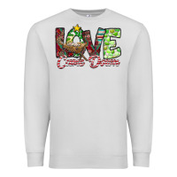 Dove Grey Love Came Down Premium Sweatshirt - CowhideDigitalArt