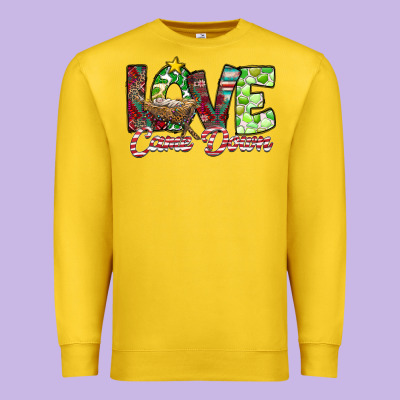 Love Came Down Premium Sweatshirt Designed By Cowhidedigitalart