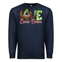 Navy Love Came Down Premium Sweatshirt - CowhideDigitalArt