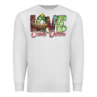 Oatmeal Heather Love Came Down Premium Sweatshirt - CowhideDigitalArt