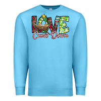 Ocean Blue Love Came Down Premium Sweatshirt - CowhideDigitalArt