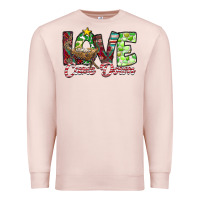 Pale Pink Love Came Down Premium Sweatshirt - CowhideDigitalArt