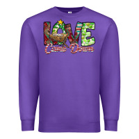 Purple Love Came Down Premium Sweatshirt - CowhideDigitalArt