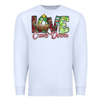 White Love Came Down Premium Sweatshirt - CowhideDigitalArt