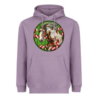 Lavender Horse Christmas Heavyweight Hoodie - LillyAllenDesigns