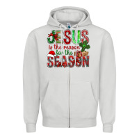 Dove Grey jesus is the reason for the season christmas bbs Zipper Hoodie - BundleAndBundleShop