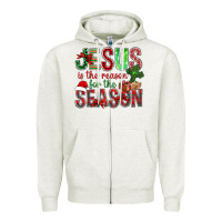 Oatmeal Heather jesus is the reason for the season christmas bbs Zipper Hoodie - BundleAndBundleShop