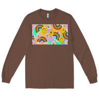 Chestnut smile faces and rainbow and daisys Long Sleeve Tee - TumblerDesignByShophia