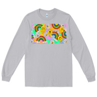 Moon Dust smile faces and rainbow and daisys Long Sleeve Tee - TumblerDesignByShophia