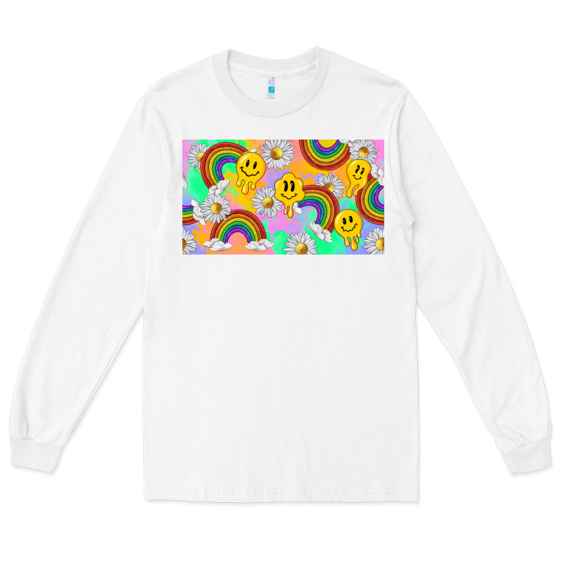 Smile Faces And Rainbow And Daisys Long Sleeve Tee by TumblerDesignByShophia | Teevron