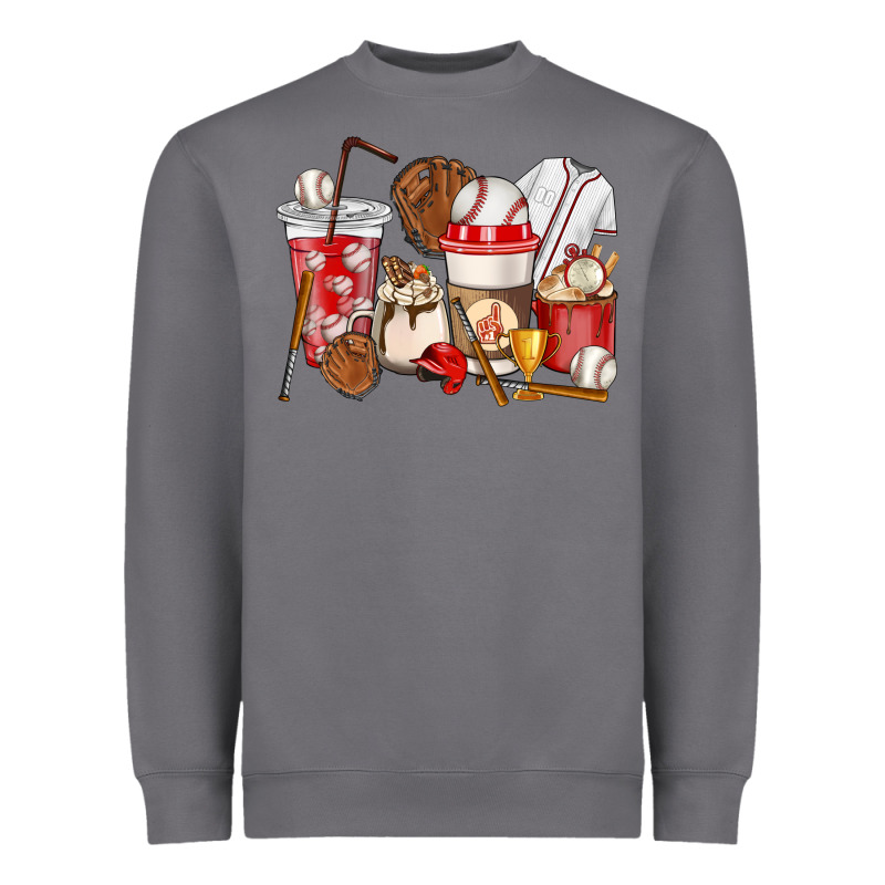 Baseball Coffee Cups Heavyweight Sweatshirt by HowdyJamesFarm | Teevron