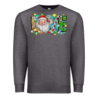 Charcoal Heather Love Santa Premium Sweatshirt - CowhideDigitalArt