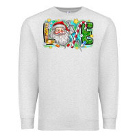Oatmeal Heather Love Santa Premium Sweatshirt - CowhideDigitalArt