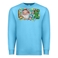 Ocean Blue Love Santa Premium Sweatshirt - CowhideDigitalArt