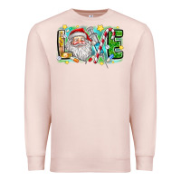 Pale Pink Love Santa Premium Sweatshirt - CowhideDigitalArt