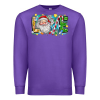 Purple Love Santa Premium Sweatshirt - CowhideDigitalArt