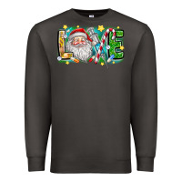 Smoke Love Santa Premium Sweatshirt - CowhideDigitalArt