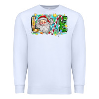 White Love Santa Premium Sweatshirt - CowhideDigitalArt