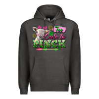 Charcoal Heather too cute to pinch Premium Hoodie - FaDigitalArtStudio