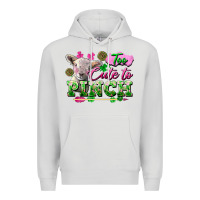 Dove Grey too cute to pinch Premium Hoodie - FaDigitalArtStudio