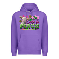 Purple too cute to pinch Premium Hoodie - FaDigitalArtStudio