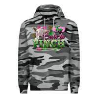 Slate Camo too cute to pinch Premium Hoodie - FaDigitalArtStudio
