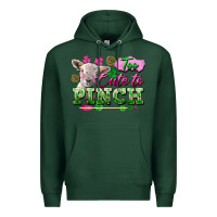 Sports Green too cute to pinch Premium Hoodie - FaDigitalArtStudio