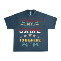 Midnight Navy I Paused My Game To Be Here Urban Heavy Tee - Bettercallsaul
