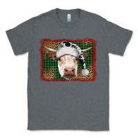 Charcoal Heather Merry Christmas Hereford Cow With Background Classic Tee - RanaPortraitStore