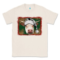 Natural Merry Christmas Hereford Cow With Background Classic Tee - RanaPortraitStore