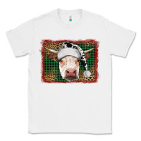 White Merry Christmas Hereford Cow With Background Classic Tee - RanaPortraitStore