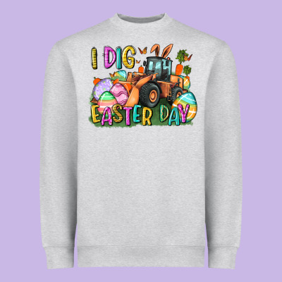 I Dig Easter Day Heavyweight Sweatshirt Designed By Cowgirlartshop