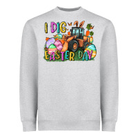 Heather Grey I dig Easter Day Heavyweight Sweatshirt - CowGirlArtShop