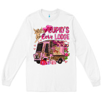 White Cupid's love lodge with truck Valentine's Day Long Sleeve Tee - HowdyJamesFarm