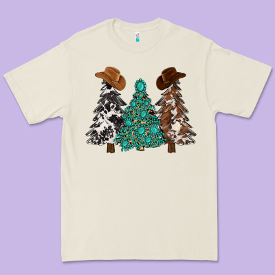 Cowhide With Gemstones Trees Premium Tee Designed By Maliassmallbusiness