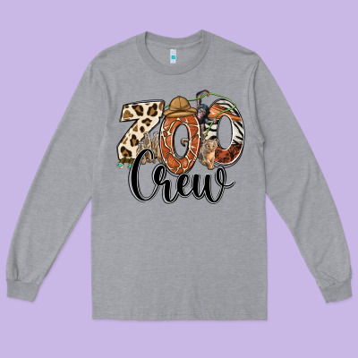Zoo Crew Safari Animals Long Sleeve Tee Designed By Ranaportraitstore