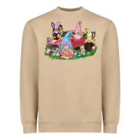 Mushroom Easter gnomies truck  Easter Day Heavyweight Sweatshirt - CowGirlArtShop