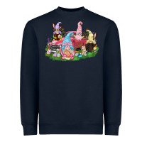 Navy Easter gnomies truck  Easter Day Heavyweight Sweatshirt - CowGirlArtShop