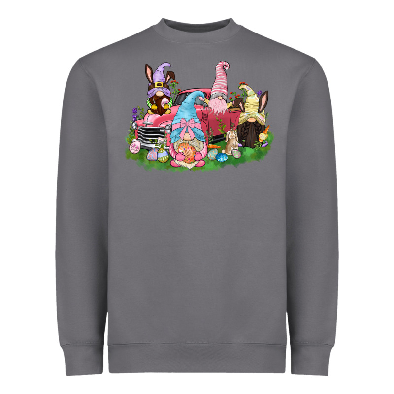 Easter Gnomies Truck  Easter Day Heavyweight Sweatshirt by CowGirlArtShop | Teevron