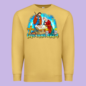 Love Came Down Premium Sweatshirt Designed By Cowhidedigitalart