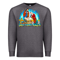 Charcoal Heather Love Came Down Premium Sweatshirt - CowhideDigitalArt