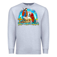Heather Grey Love Came Down Premium Sweatshirt - CowhideDigitalArt
