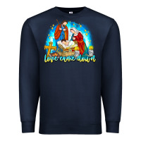 Navy Love Came Down Premium Sweatshirt - CowhideDigitalArt