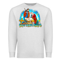 Oatmeal Heather Love Came Down Premium Sweatshirt - CowhideDigitalArt